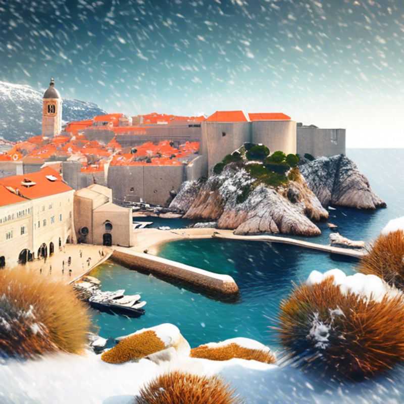 Here are a few options for alt text in Spanish for an image of Dubrovnik, Croatia in an article about the cost of visiting: