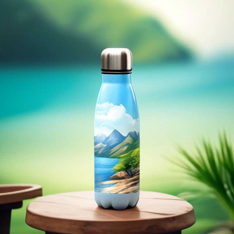 Une bouteille d'eau réutilisable, symbole d'un choix écologique et pratique pour rester hydraté tout au long de la journée.