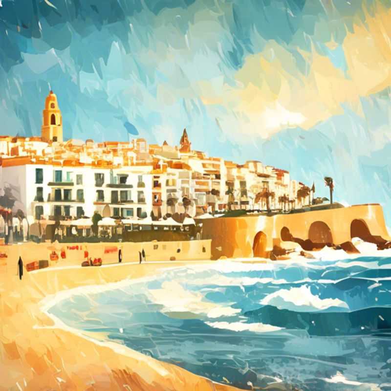 Sitges, Espagne : Vue pittoresque illustrant le coût de la vie dans cette ville balnéaire.