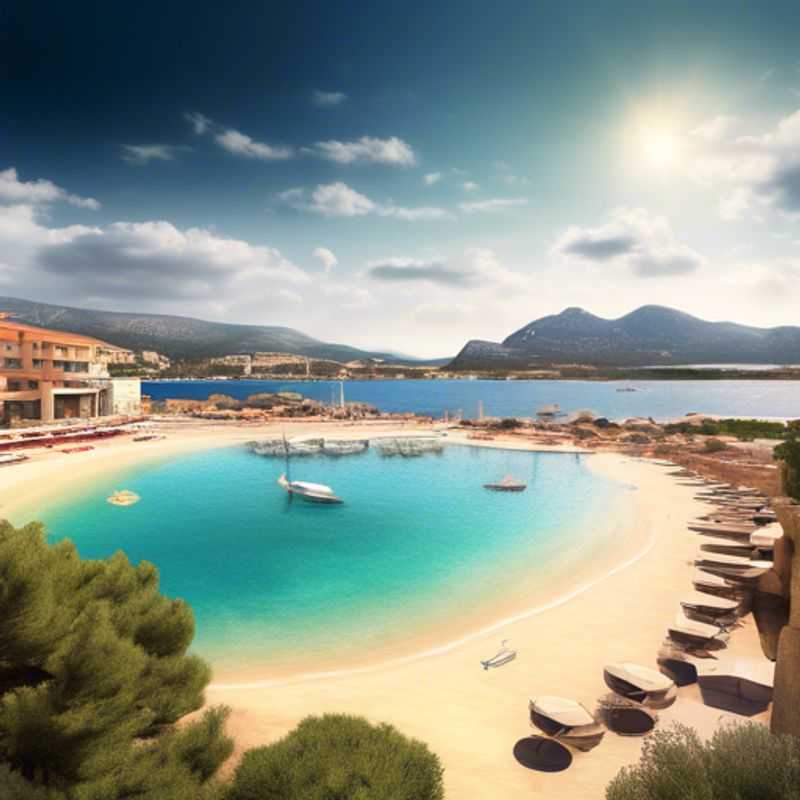 Olbia, Sardaigne : Vue pittoresque de la ville côtière.