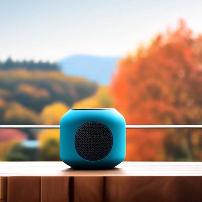Un haut-parleur Bluetooth portable idéal pour profiter de la musique sur votre balcon ou dans vos espaces privés.