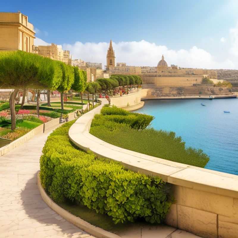 Two couples strolling hand-in-hand through the charming, sun-dappled streets of Valletta, Malta, taking in the historic architecture and vibrant culture during their week-long spring getaway as The Romantic Travelers.