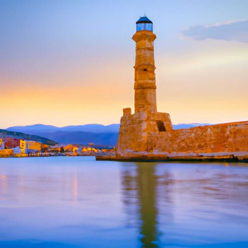 Un otoño diferente en el antiguo puerto veneciano Repithimno, Grecia