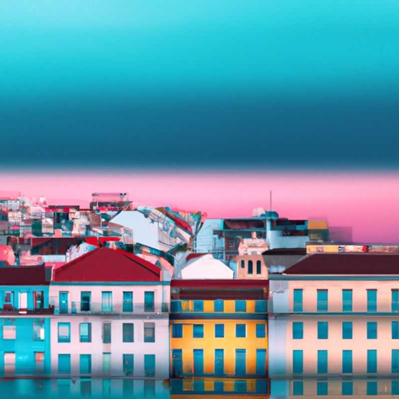 Two couples strolling through the vibrant streets of Lisbon, Portugal, during their enchanting 2-week autumn adventure, surrounded by the city's captivating blend of historic charm and modern energy, with the iconic yellow trams gliding by.