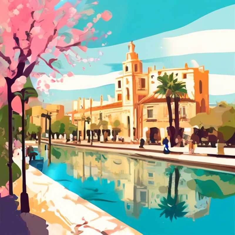Valence, Espagne: Vue ensoleillée d'un quartier pittoresque, illustrant le charme abordable de la ville.