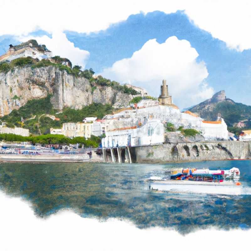 A family with children strolls along the picturesque promenade of Salerno, Italy, relishing the vibrant atmosphere and breathtaking views of the azure Mediterranean Sea during their 4-day summer adventure.
