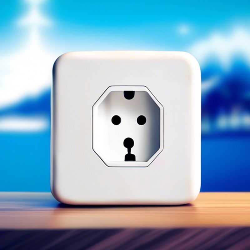 A close-up shot of a travel adapter with multiple plugs, highlighting the versatility needed for diverse outlets found on a cruise ship.