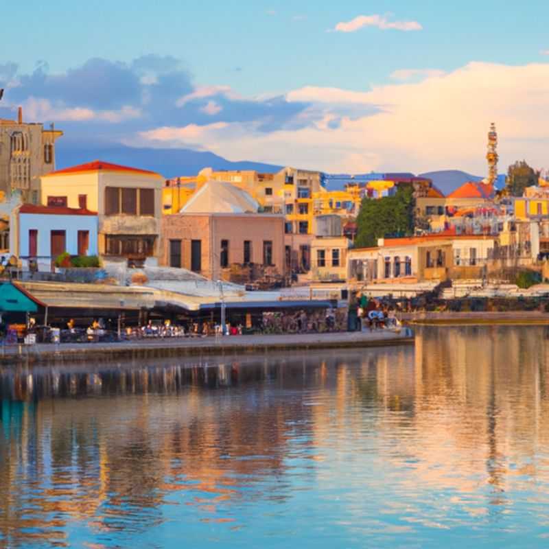 Un viajero solitario paseando por las encantadoras calles empedradas de Rethymno, Grecia, durante una escapada otoñal de una semana, sumergiéndose en la rica historia y cultura de esta cautivadora ciudad portuaria.