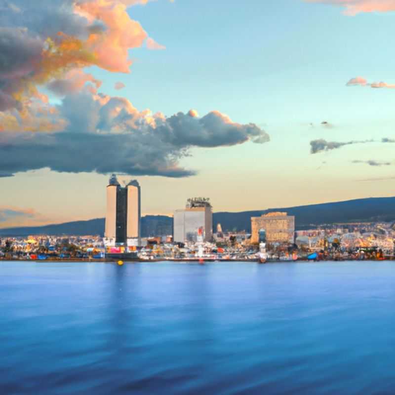 A couple strolls along the vibrant waterfront of Izmir, Turkey, marveling at the city's blend of ancient and modern wonders during their enchanting 24-hour spring getaway.