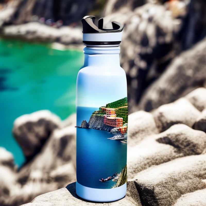 Une bouteille d'eau réutilisable, symbole d'un choix écologique et pratique pour rester hydraté tout au long de la journée.