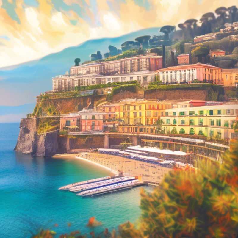 Sorrento, Italie : Vue pittoresque de la ville côtière, pour illustrer le coût d'un séjour.
