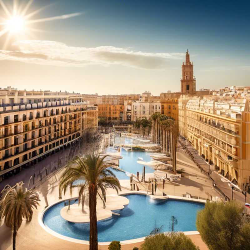 Valence, Espagne: Vue ensoleillée d'un quartier pittoresque, illustrant le charme abordable de la ville.