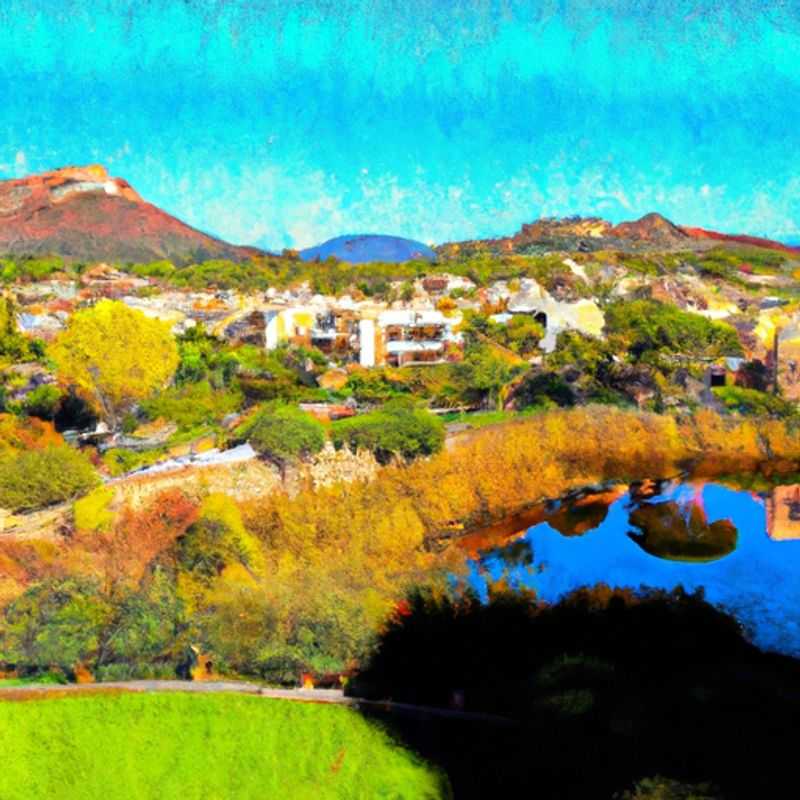 Two couples strolling along the picturesque harbor of Olbia, Italy, surrounded by vibrant fall foliage and the tranquil waters of the Mediterranean Sea, embarking on their enchanting 4-day autumn adventure.