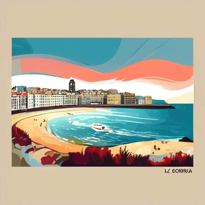 Here are a few options for alt text in French for an image of La Coruña, Spain, for an article about the best time to visit: