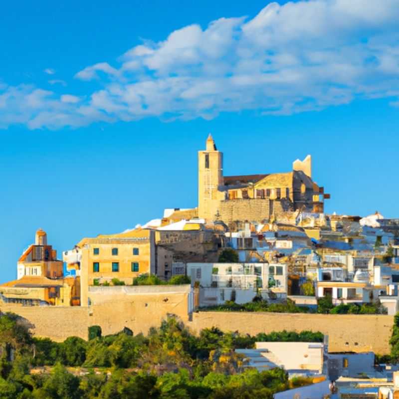 Un couple profite de la beauté enivrante d'Ibiza, en Espagne, au printemps, se promenant le long de la plage de Ses Salines, connue pour ses eaux cristallines et son sable blanc immaculé.