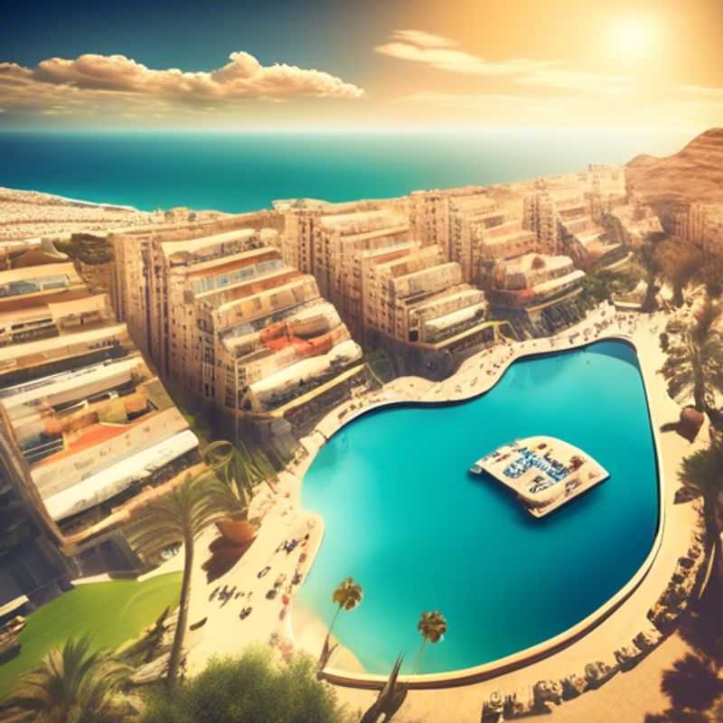 Two vibrant festival-goers immersed in the vibrant energy of Alicante, Spain's sun-drenched plazas, surrounded by the city's historic architecture during their 4-day summer adventure.