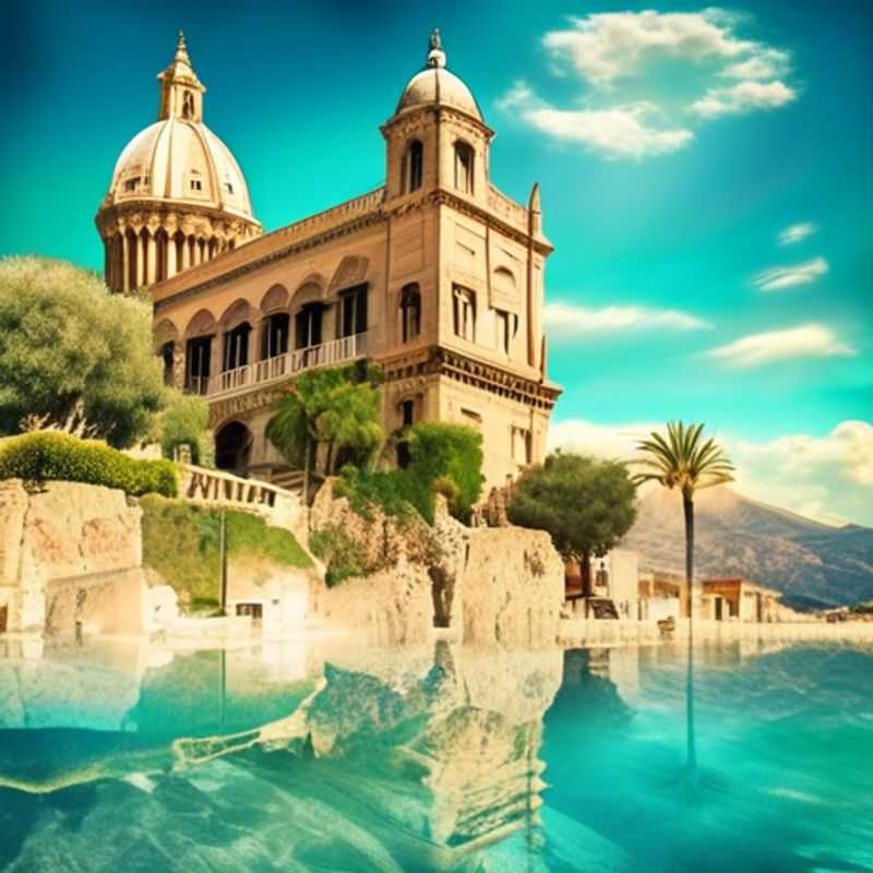 A solo business traveler marveling at the vibrant, sun-drenched streets of Palermo, Italy, discovering the city's captivating blend of architectural wonders and cultural richness during a week-long summer sojourn.