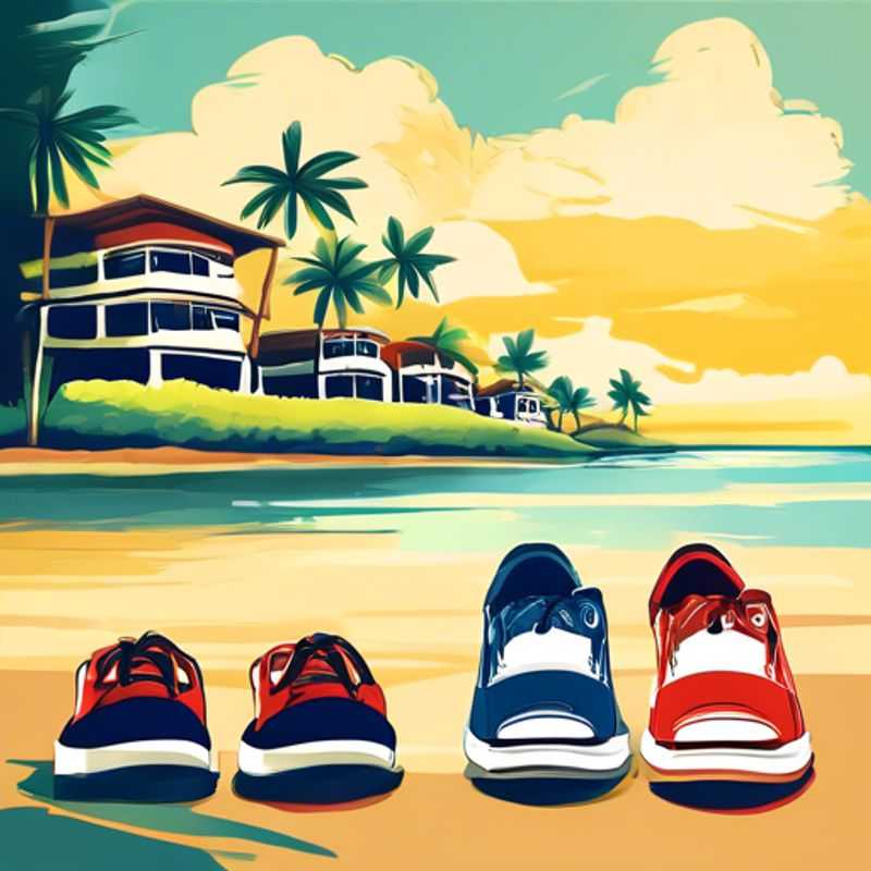 A pair of comfortable walking shoes, ready for your next adventure.