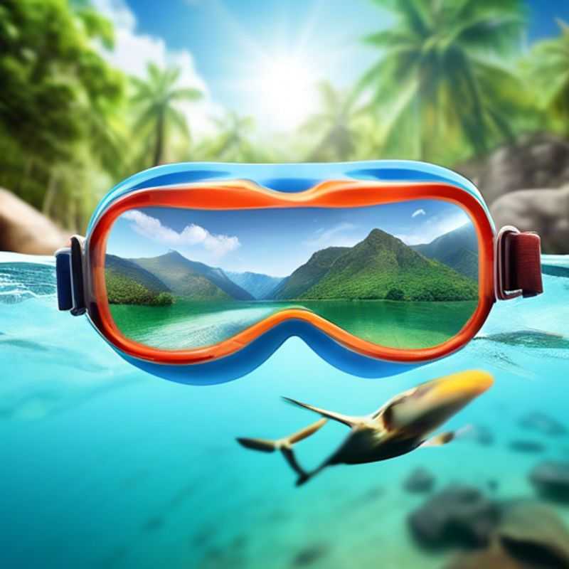 A close-up of a pair of sleek swim goggles, ready to enhance your underwater vision and propel you towards a perfect swim.