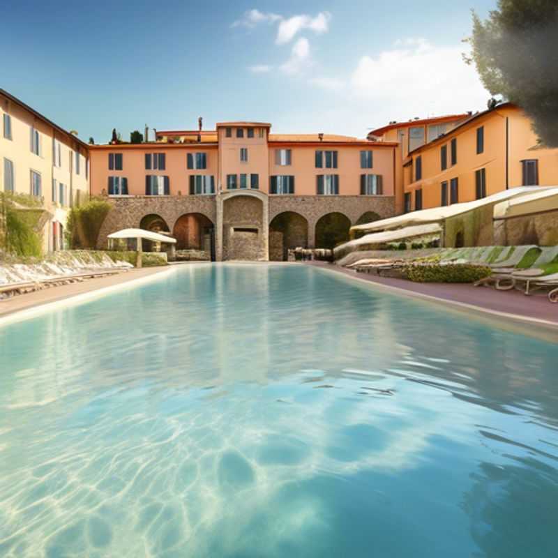 Two wellness-focused travelers standing in awe before the charming harbor of Livorno, Italy, their summer adventure filled with tranquil exploration and rejuvenating experiences.