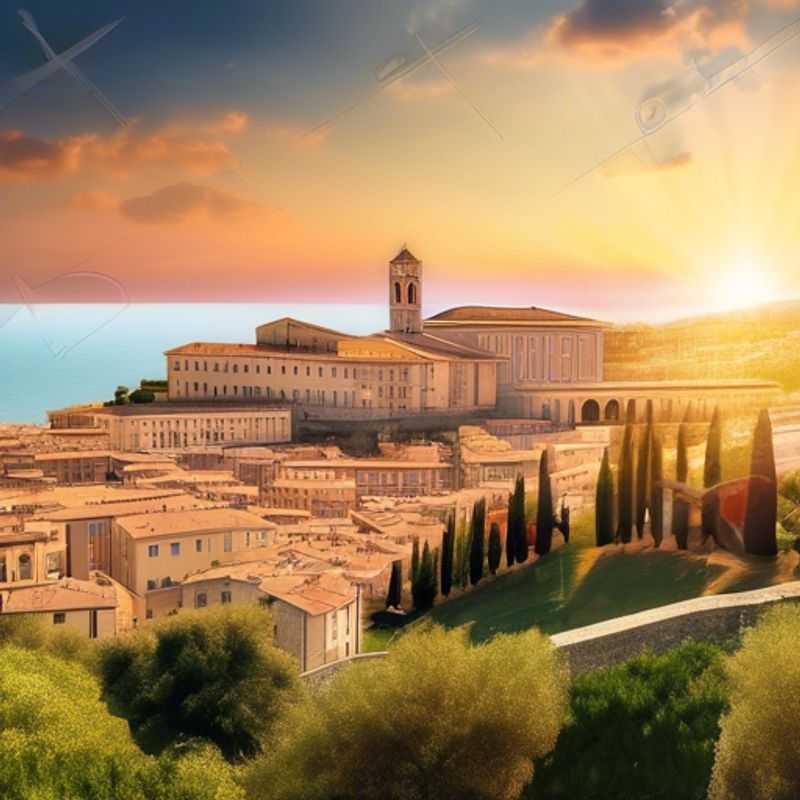 Une famille avec des enfants profitant de la magnifique vue sur le port d'Ancône, en Italie, lors de leur séjour d'une semaine en tant que Voyageurs romantiques pendant l'été.