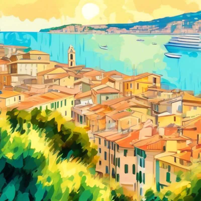 Une famille avec des enfants profitant de la magnifique vue sur le port d'Ancône, en Italie, lors de leur séjour d'une semaine en tant que Voyageurs romantiques pendant l'été.