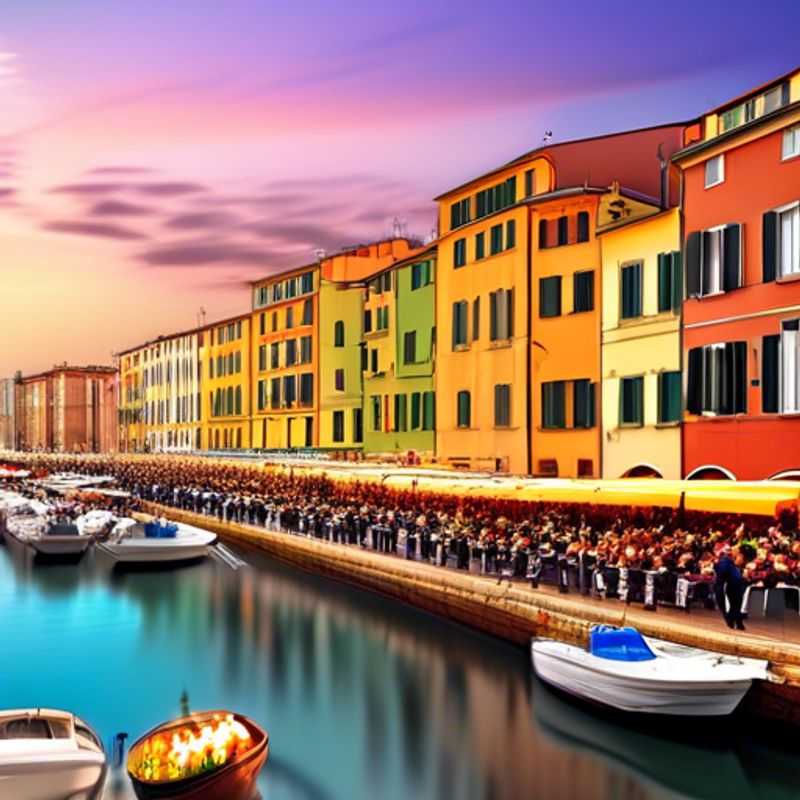 Livourne, Italie : Vue pittoresque illustrant le coût de la vie dans cette ville portuaire.