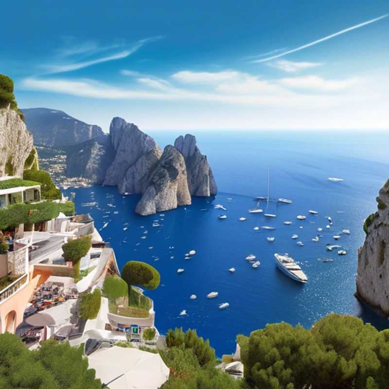 Three couples, The Romantic Travelers, strolling hand-in-hand along the picturesque seaside promenade of Capri, Italy, soaking in the sun-kissed charm and vibrant colors of the island during their 4-day spring getaway.