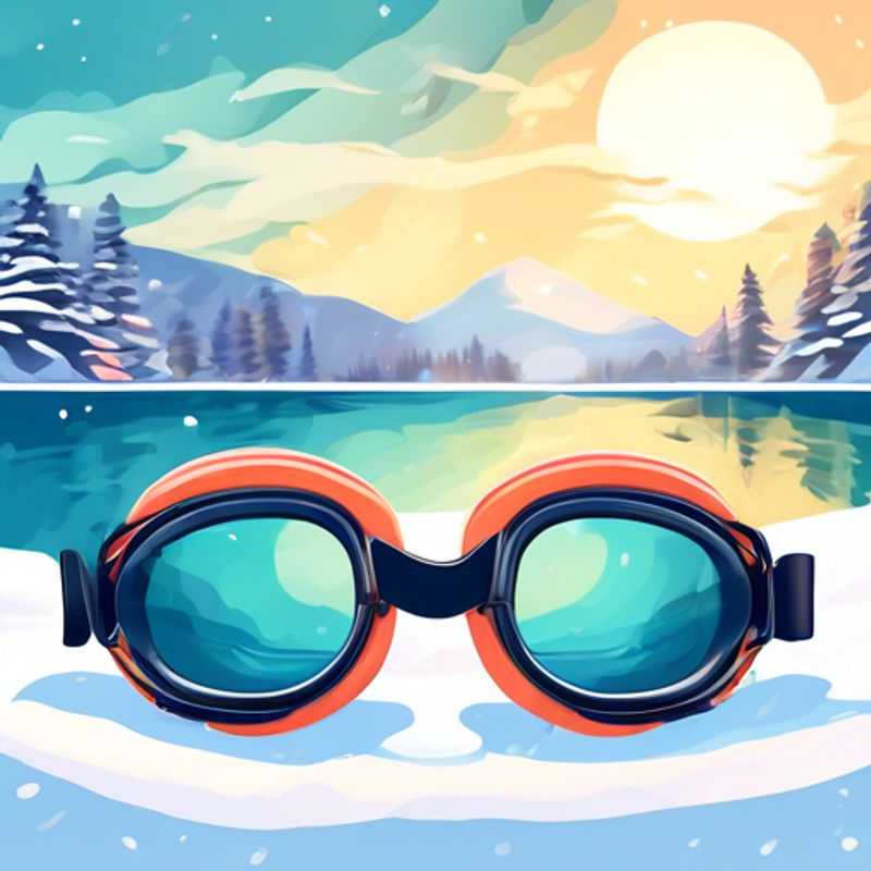 A close-up of a pair of sleek swim goggles, ready to enhance your underwater vision and propel you towards a perfect swim.