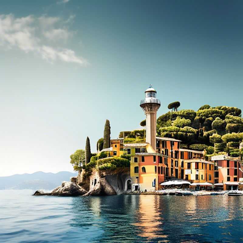 Une voyageuse solitaire admirant les maisons colorées et les eaux turquoise du pittoresque port de Portofino, en Italie, lors de son séjour de 5 jours pendant l'été.