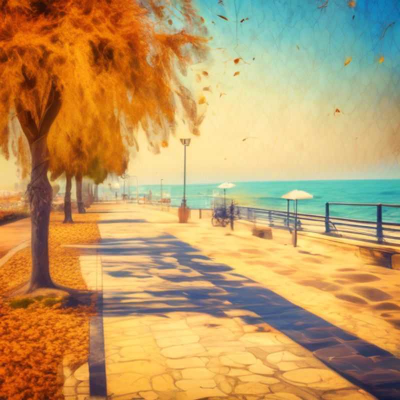 Larnaca, Chipre: Imagen de la costa mediterránea, ilustrando el coste de vida en la ciudad.