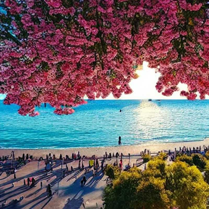Varna, Bulgarie, ensoleillée au printemps : une vue animée de la ville côtière, idéale pour les vacances de printemps.