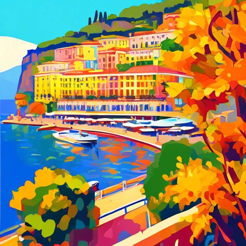 Sorrente ensoleillée: Une vue magnifique sur la côte italienne, idéale pour illustrer le meilleur mois pour visiter cette charmante ville.