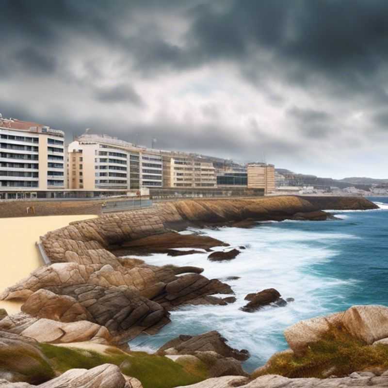 Here are a few options for alt text in French for an image of La Coruña, Spain, for an article about the best time to visit: