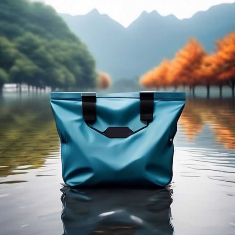 A close-up view of a waterproof bag designed to keep wet clothes separate and dry, featuring a durable zipper and a clear window for easy identification of contents.