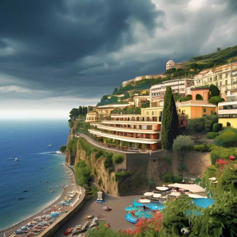 Sorrente ensoleillée: Une vue magnifique sur la côte italienne, idéale pour illustrer le meilleur mois pour visiter cette charmante ville.