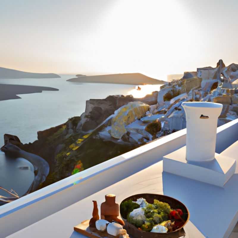 A Culinary Odyssey Through Santorini's Tavernas in the Vibrant Embrace of Spring