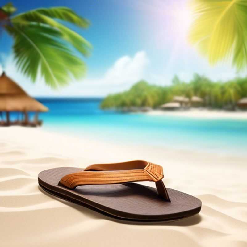 A close-up shot of a pair of sandals or flip-flops, showcasing the different styles and features to consider before buying.