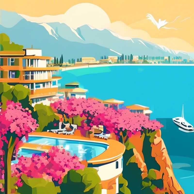 A family of four, including two young children, exploring the ancient harbor and picturesque coastline of Antalya, Turkey, during their 2-week spring getaway as group travelers.