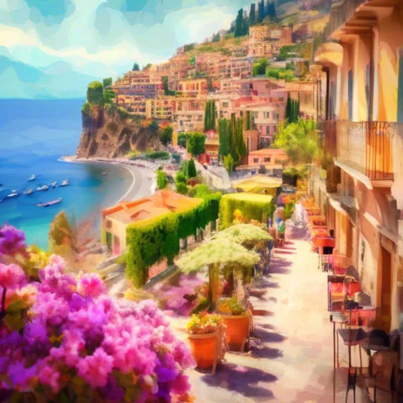 Stunning coastal view of Taormina, Italy, showcasing its picturesque beauty and helping to assess the cost of a visit.