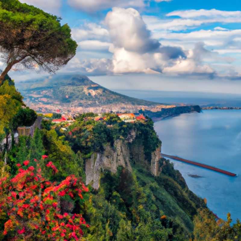 A solitary traveler strolls along the vibrant streets of Sorrento, Italy, surrounded by the pastel hues of spring, embracing the charm of this captivating town on a 4-day solo adventure.